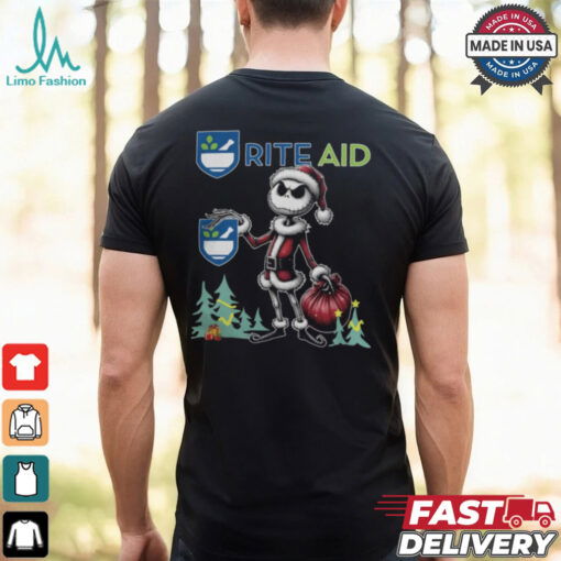 Santa Jack Skellington Rite Aid Logo Merry Christmas 2024 Shirt