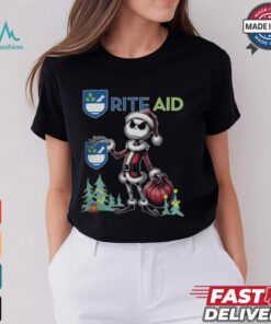 Santa Jack Skellington Rite Aid Logo Merry Christmas 2024 Shirt