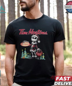 Santa Jack Skellington Tim Hortons Logo Merry Christmas 2024 Shirt
