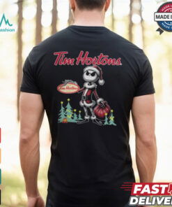 Santa Jack Skellington Tim Hortons Logo Merry Christmas 2024 Shirt
