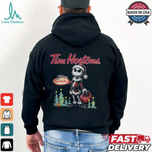 Santa Jack Skellington Tim Hortons Logo Merry Christmas 2024 Shirt