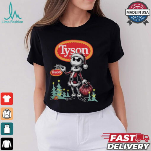 Santa Jack Skellington Tyson Logo Merry Christmas 2024 Shirt