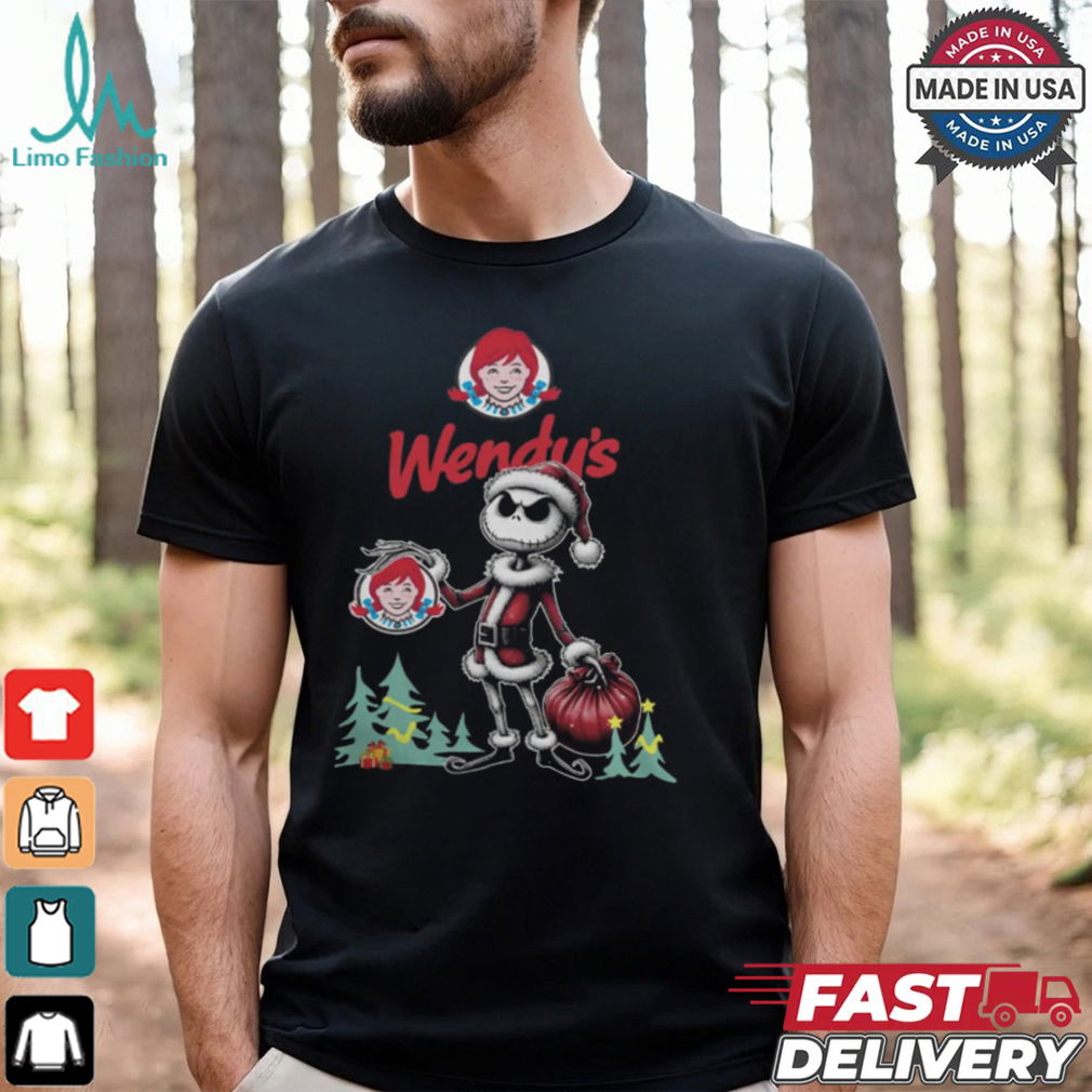 Santa Jack Skellington Wendys Logo Merry Christmas 2024 Shirt Santa Jack Skellington Wendys Logo Merry Christmas 2024 Shirt