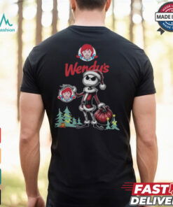 Santa Jack Skellington Wendys Logo Merry Christmas 2024 Shirt