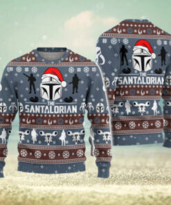 Santalorian Star Wars Christmas Sweater, The Mandalorian Ugly Sweater