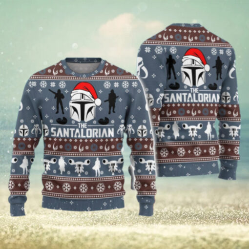 Santalorian Star Wars Christmas Sweater, The Mandalorian Ugly Sweater