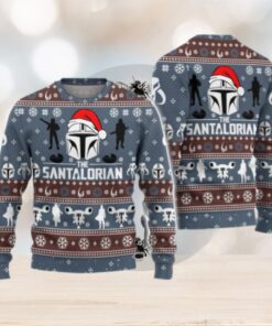 Santalorian Star Wars Christmas Sweater, The Mandalorian Ugly Sweater