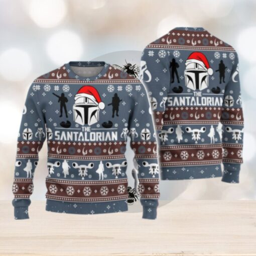 Santalorian Star Wars Christmas Sweater, The Mandalorian Ugly Sweater