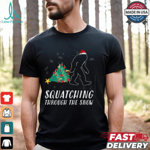 Sasquatch Christmas Shirt Funny Bigfoot Costume Xmas Gift T Shirt Recovered