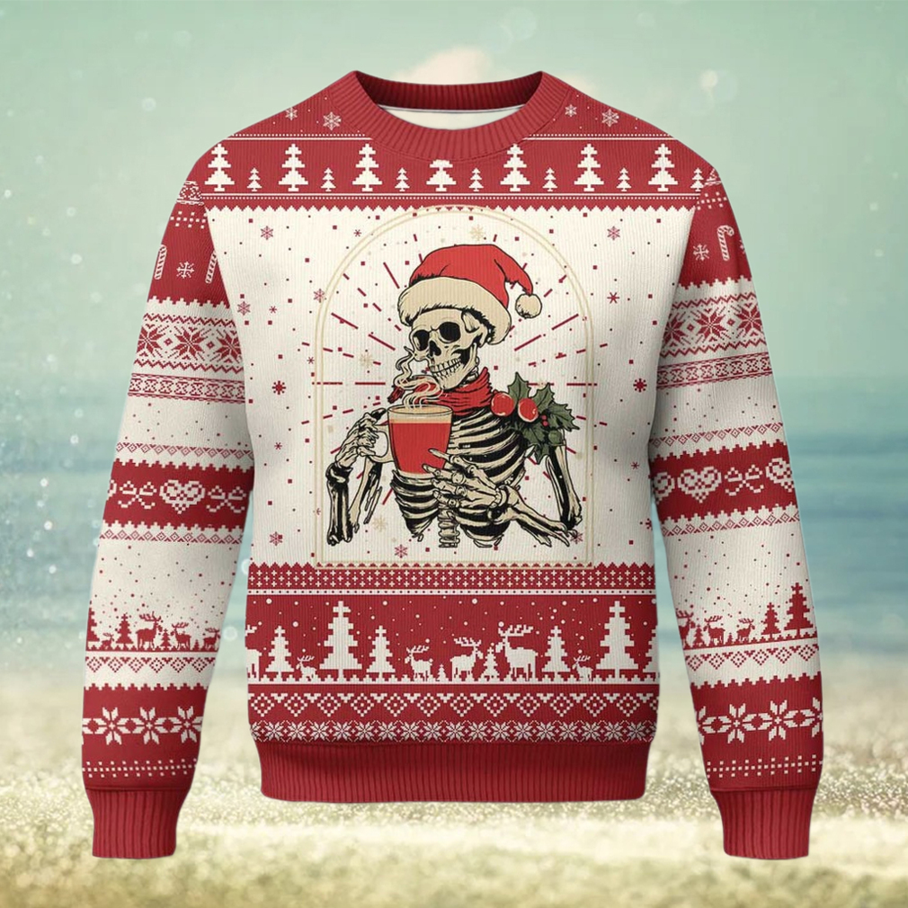 Skeleton Christmas Ugly Christmas Sweater Dead Inside But Caffeinated Coffee Addict Xmas Vibe Skeleton Christmas Ugly Christmas Sweater Dead Inside But Caffeinated Coffee Addict Xmas Vibe