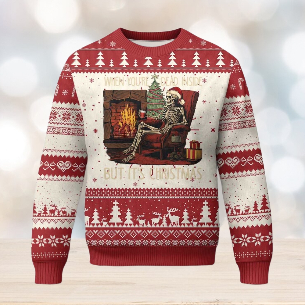 Skeleton Christmas Ugly Christmas Sweater When You’re Dead Inside But It’s Xmas Chillin’ Skeleton Christmas Ugly Christmas Sweater When You’re Dead Inside But It’s Xmas Chillin’