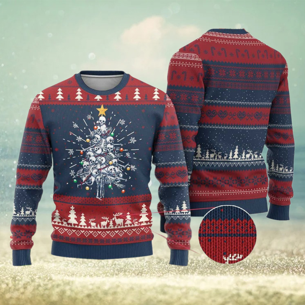 Skeleton Xmas Ugly Christmas Sweater Skull Christmas Tree Skeleton Xmas Ugly Christmas Sweater Skull Christmas Tree