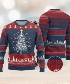 Skeleton Xmas Ugly Christmas Sweater Skull Christmas Tree