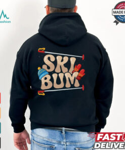 Skiing Ski Bum Ski Vacation Skiers Skiing T Shirt Recovered