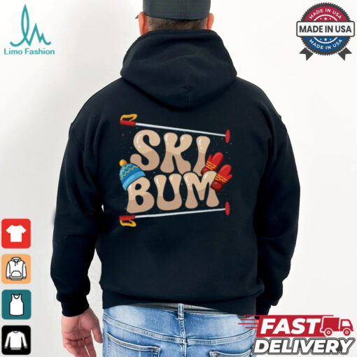 Skiing Ski Bum Ski Vacation Skiers Skiing T Shirt Recovered