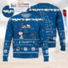 Snoopy And LA Dodgers Ugly Christmas Sweater With Holiday Lights