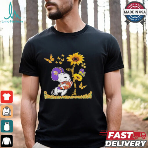 Snoopy And Woodstock X Minnesota Vikings You Are My Sunshine Shirt