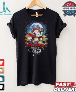 Snoopy Christmas Begins With Christ T Shirt