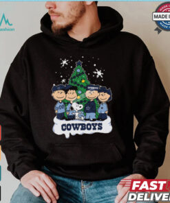 Snoopy Christmas Tree Dallas Cowboys Graphic T Shirt