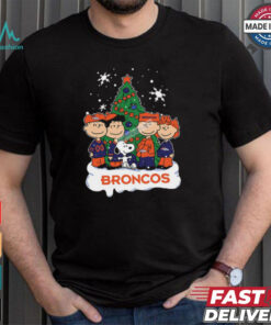 Snoopy Christmas Tree Denver Broncos Graphic T Shirt