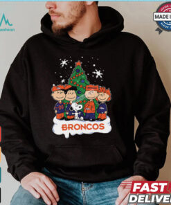 Snoopy Christmas Tree Denver Broncos Graphic T Shirt