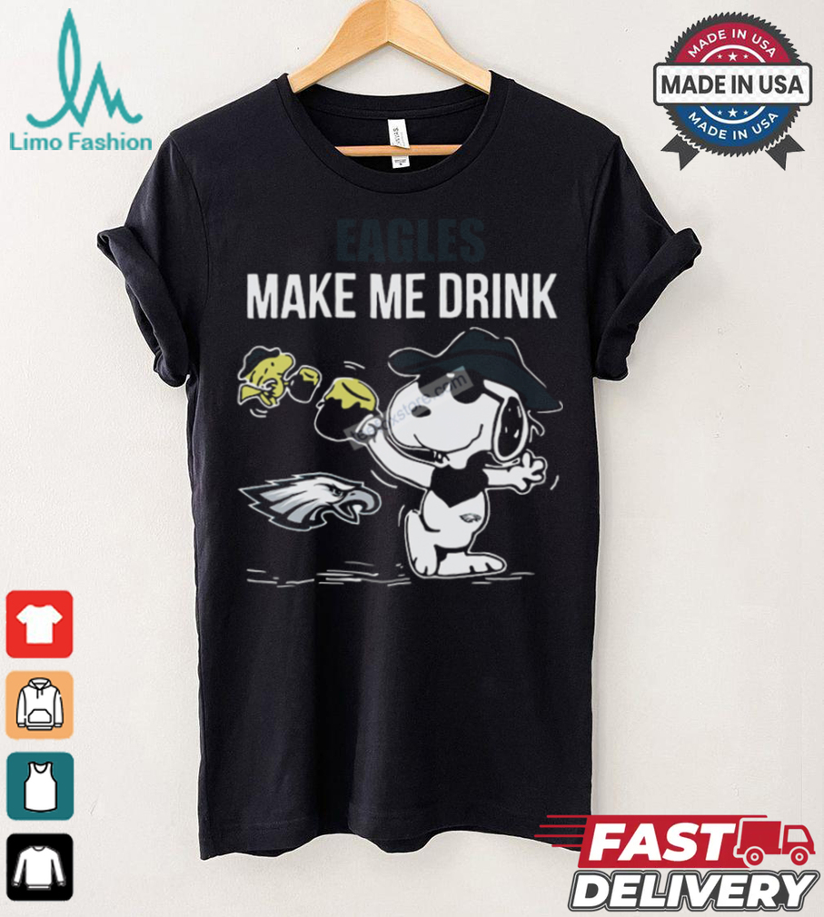 Snoopy Woodstick Make Me Drink Philadelphia Eagles T Shirt Snoopy Woodstick Make Me Drink Philadelphia Eagles T Shirt