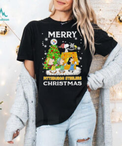 Snoopy and friends Merry Pittsburgh Steelers Christmas 2024 shirt