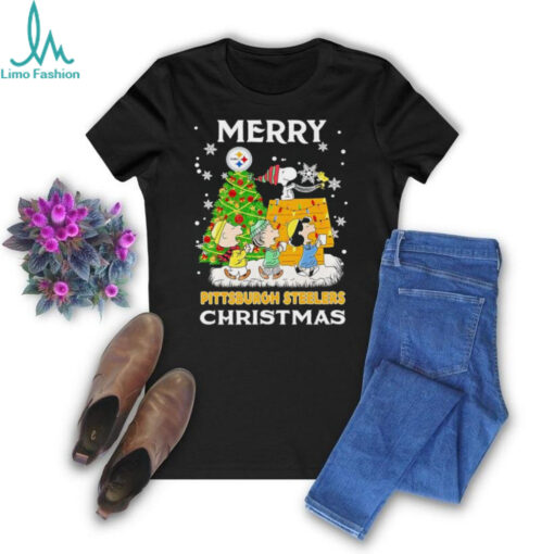 Snoopy and friends Merry Pittsburgh Steelers Christmas 2024 shirt