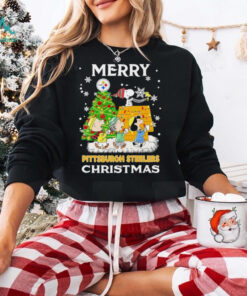 Snoopy and friends Merry Pittsburgh Steelers Christmas 2024 shirt