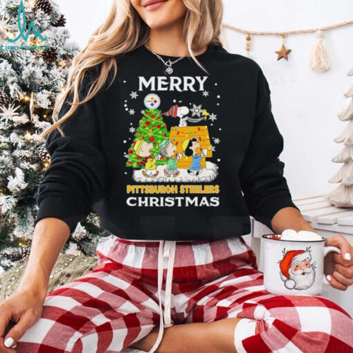 Snoopy and friends Merry Pittsburgh Steelers Christmas 2024 shirt