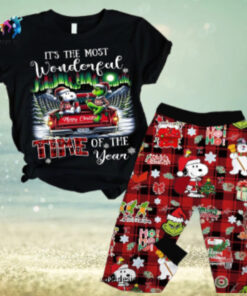 Snoopy x Grinch It’s The Most Wonderful Time Of The Year Pajamas Set