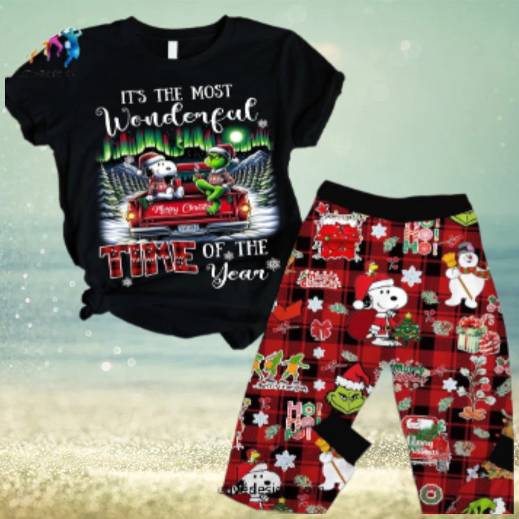 Snoopy x Grinch It’s The Most Wonderful Time Of The Year Pajamas Set Snoopy x Grinch It’s The Most Wonderful Time Of The Year Pajamas Set