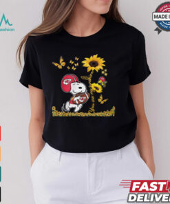 Snoppy And Woodstock Sunflower Kansas City Chiefs Shirt Recovered