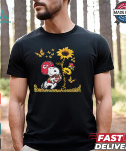 Snoppy And Woodstock Sunflower Kansas City Chiefs Shirt Recovered