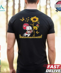 Snoppy And Woodstock Sunflower Kansas City Chiefs Shirt Recovered