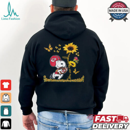 Snoppy And Woodstock Sunflower Kansas City Chiefs Shirt Recovered