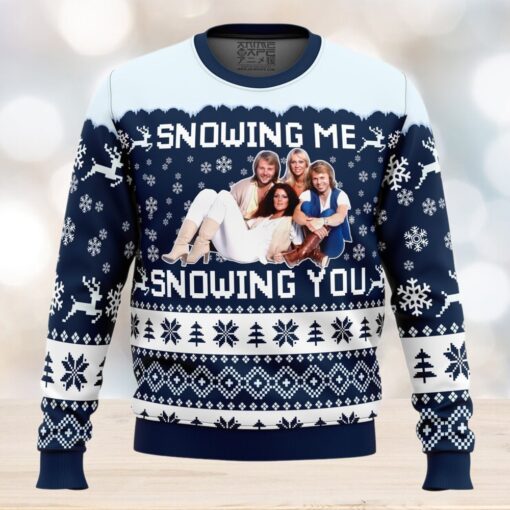 Snowing Me Snowing You ABBA Ugly Christmas Sweater