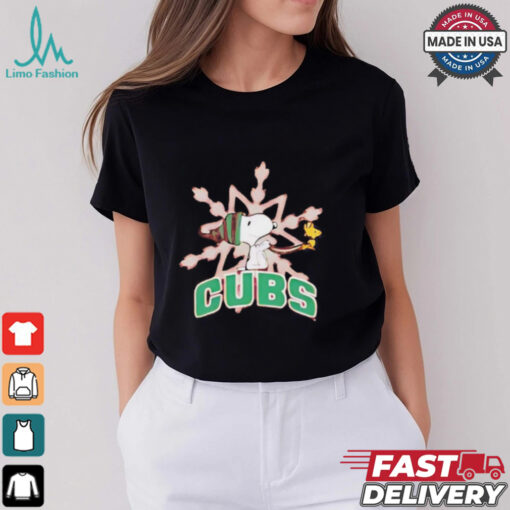 South Bend Cubs Snoopy and Woodstock Christmas shirt
