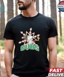 South Bend Cubs Snoopy and Woodstock Christmas shirt