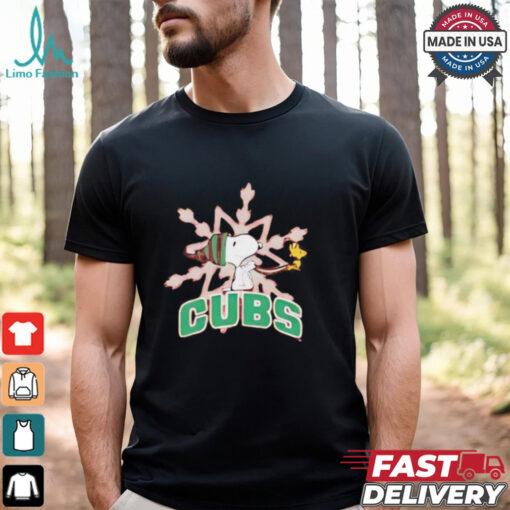South Bend Cubs Snoopy and Woodstock Christmas shirt
