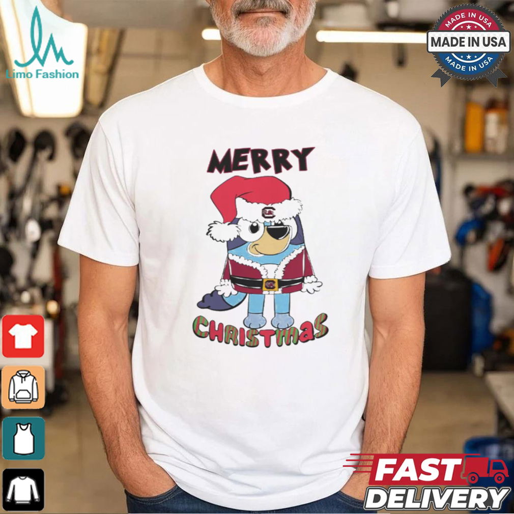 South Carolina Gamecocks Bluey Merry Christmas 2024 Shirt South Carolina Gamecocks Bluey Merry Christmas 2024 Shirt