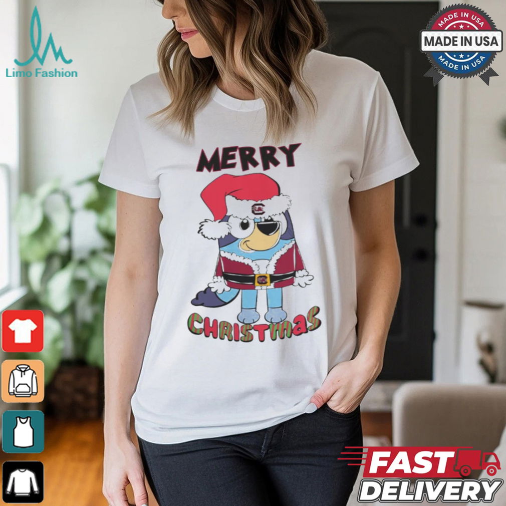 South Carolina Gamecocks Bluey Merry Christmas 2024 Shirt South Carolina Gamecocks Bluey Merry Christmas 2024 Shirt