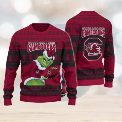 South Carolina Gamecocks Grinch Ugly Christmas Sweater