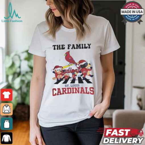 St Louis Cardinals X Family Bluey Merry Christmas 2024 Shirt