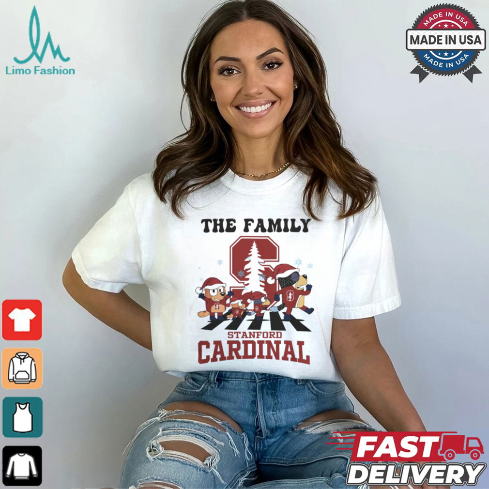 Stanford Cardinal X Family Bluey Merry Christmas 2024 Shirt Stanford Cardinal X Family Bluey Merry Christmas 2024 Shirt