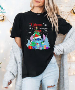 Stitch at Christmas all roads lead to home shirt