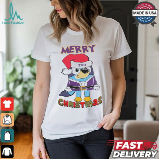 TCU Horned Frogs Bluey Merry Christmas 2024 Shirt