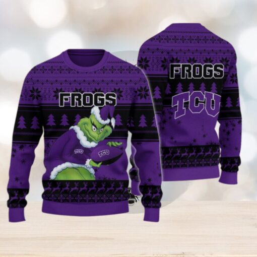 TCU Horned Frogs Grinch Ugly Christmas Sweater