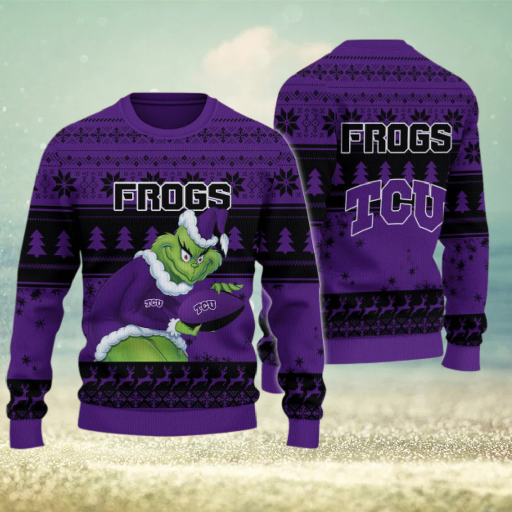 TCU Horned Frogs Grinch Ugly Christmas Sweater TCU Horned Frogs Grinch Ugly Christmas Sweater