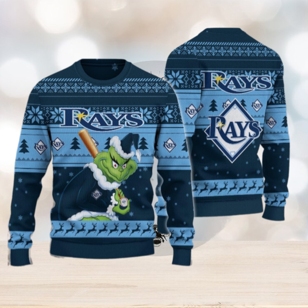 Tampa Bay Rays Grinch Christmas Ugly Sweater Tampa Bay Rays Grinch Christmas Ugly Sweater